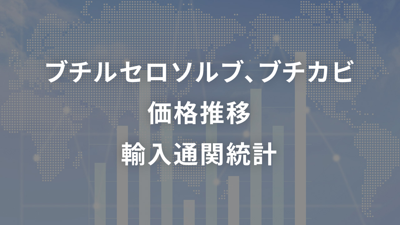 ブチルセロソルブ、ブチカビ 価格推移 輸入通関統計