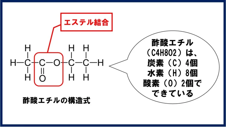 酢酸エチルの構造