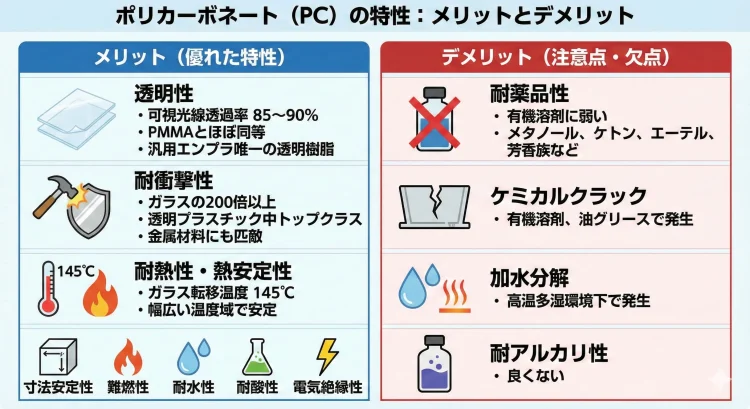 ポリカーボネートの特徴
