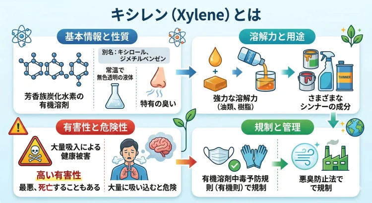 「キシレンとは」の図解