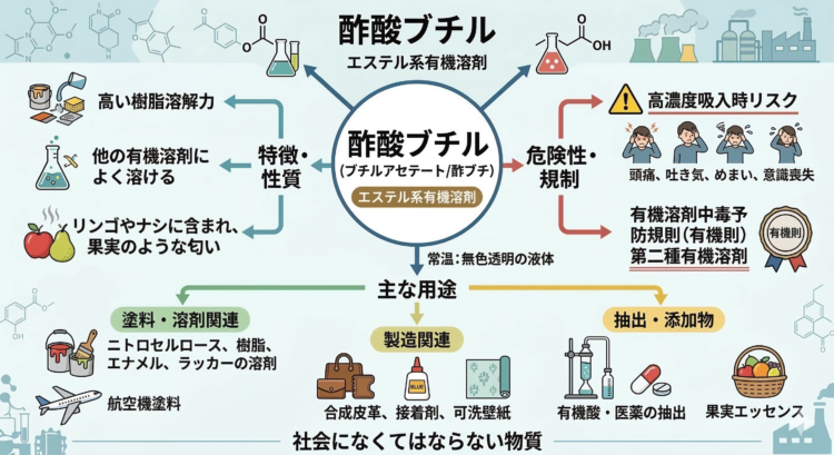 酢酸ブチルの解説図