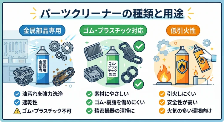 パーツクリーナーの種類