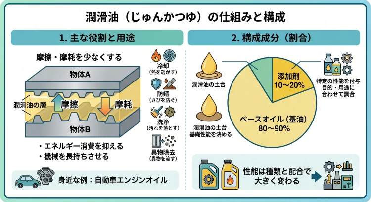 潤滑油の仕組みと構成