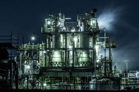 有機溶剤の再生事業の工場のイメージ